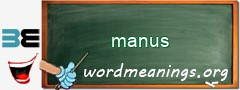 WordMeaning blackboard for manus